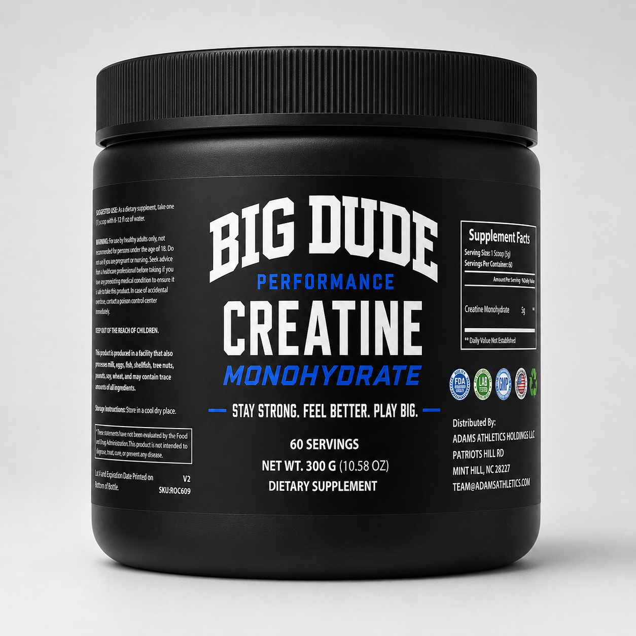 Big Dude Performance Creatine Monohydrate