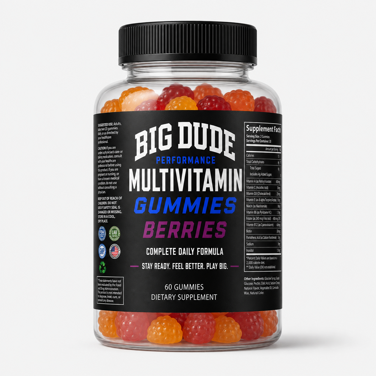 Big Dude Performance Multivitamin Gummies — Berries